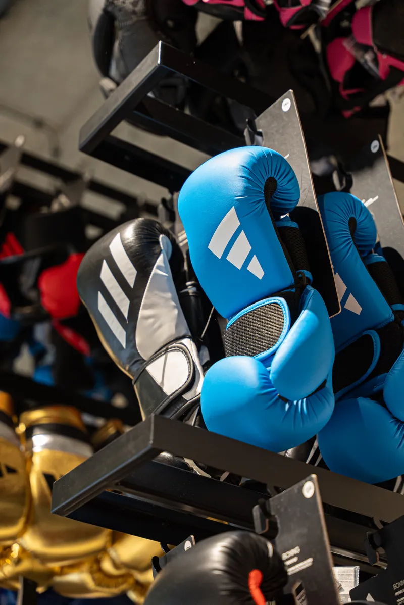 Archive photo: Boxing gloves on display in the gym