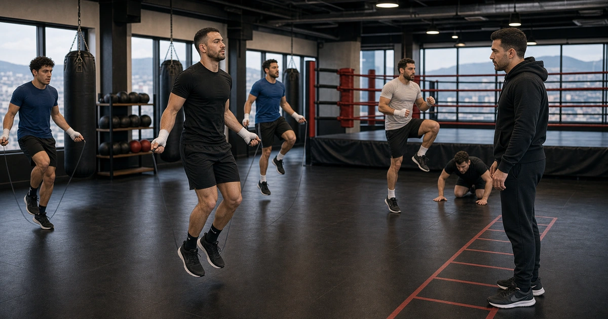 cinematic boxing camp scene in Georgia showing what matters more than being in shape