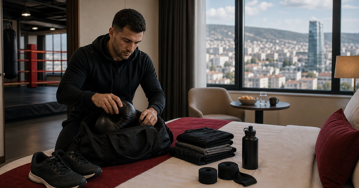 Cinematic boxing camp scene for Boxing Camp With Hotel in Tbilisi: What Full Board Includes in Tbilisi, Georgia